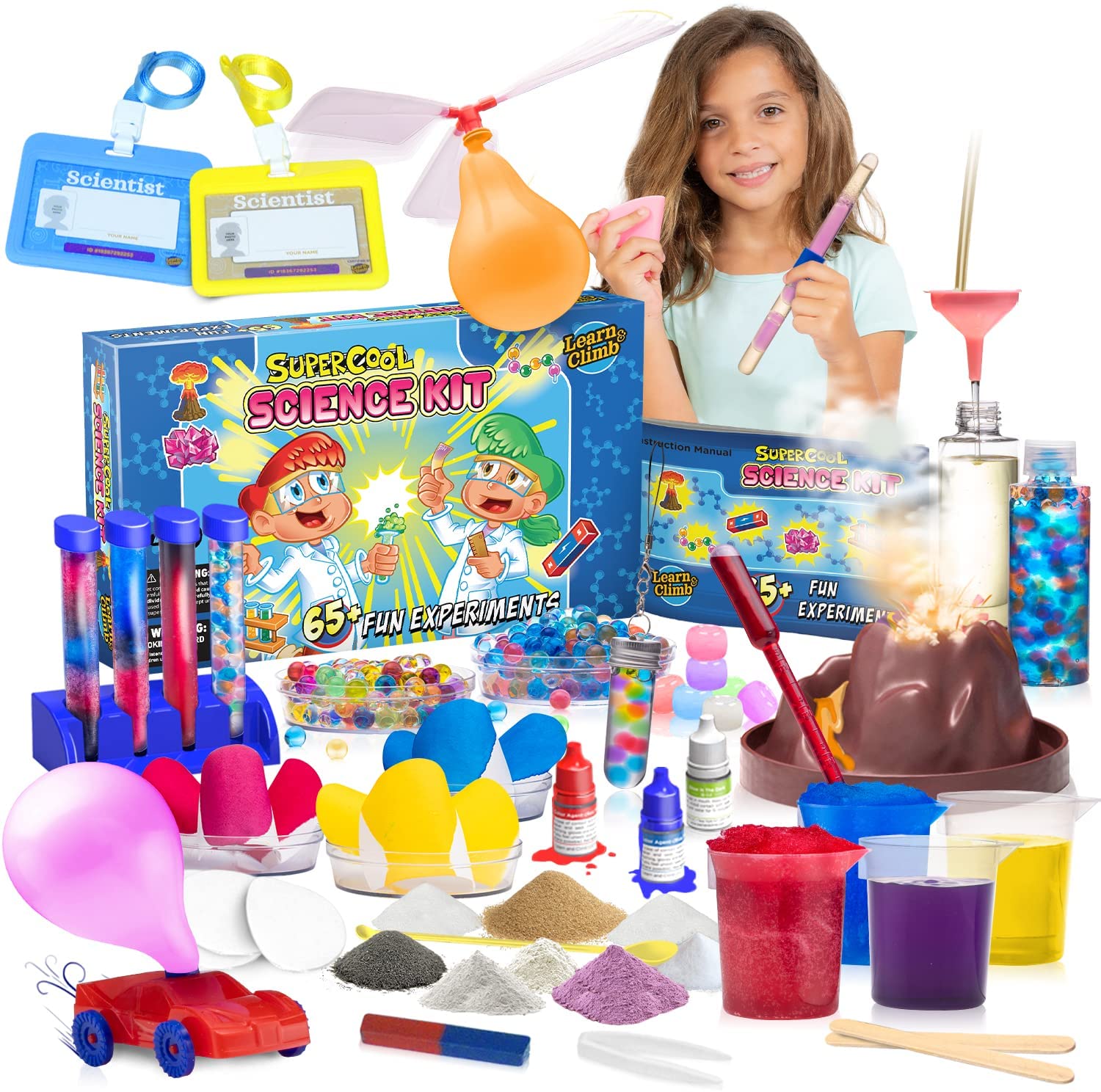 Science kit: Learn & Climb 65 Science Experiments Kit for Kids - Science  Shop For Kids