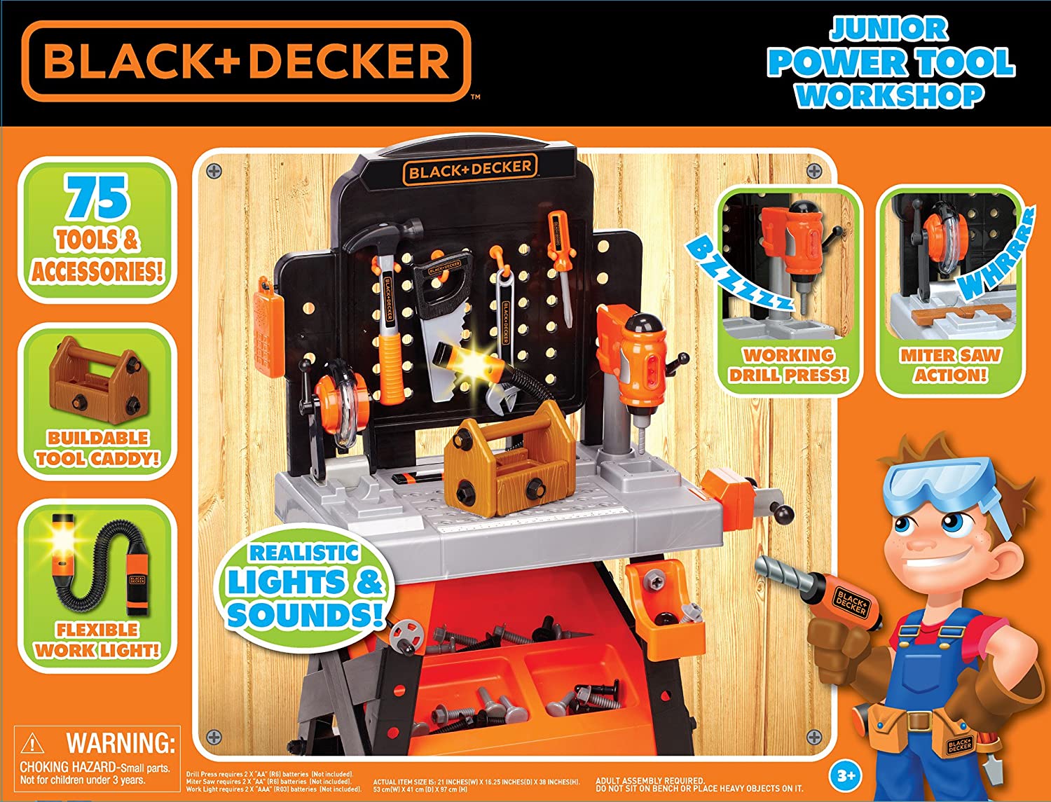 Toy Tool Set: Black+Decker Kids Power Tools Workshop - Science Shop For Kids